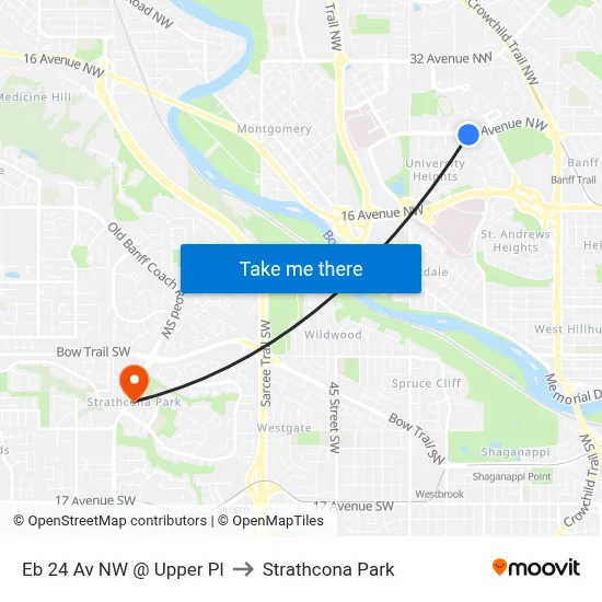 Eb 24 Av NW @ Upper Pl to Strathcona Park map