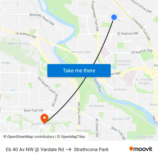 Eb 40 Av NW @ Vardale Rd to Strathcona Park map