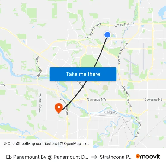 Eb Panamount Bv @ Panamount Dr NW to Strathcona Park map