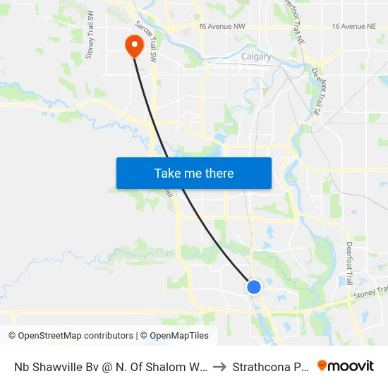 Nb Shawville Bv @ N. Of Shalom Wy SE to Strathcona Park map