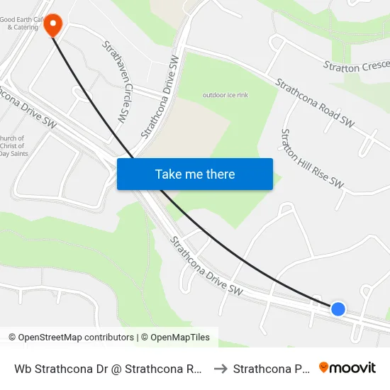 Wb Strathcona Dr @ Strathcona Rd SW to Strathcona Park map