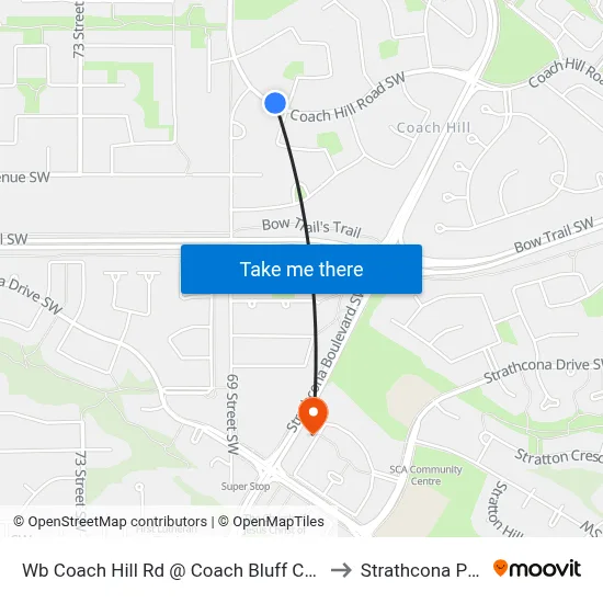 Wb Coach Hill Rd @ Coach Bluff Cr SW to Strathcona Park map