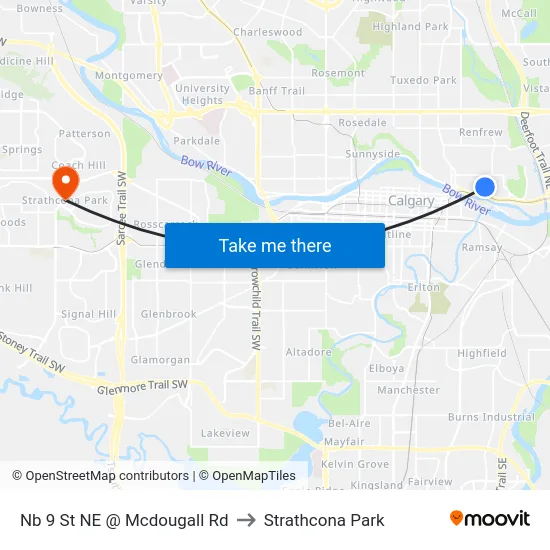 Nb 9 St NE @ Mcdougall Rd to Strathcona Park map