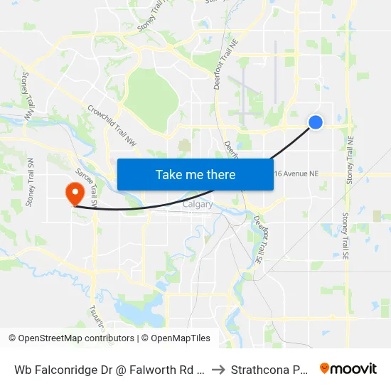 Wb Falconridge Dr @ Falworth Rd NE to Strathcona Park map