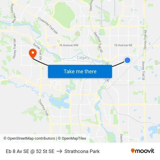 Eb 8 Av SE @ 52 St SE to Strathcona Park map