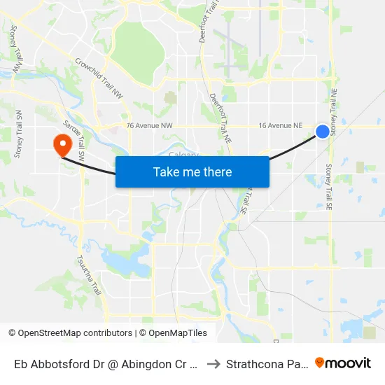 Eb Abbotsford Dr @ Abingdon Cr NE to Strathcona Park map