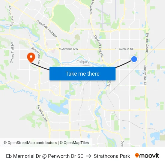 Eb Memorial Dr @ Penworth Dr SE to Strathcona Park map