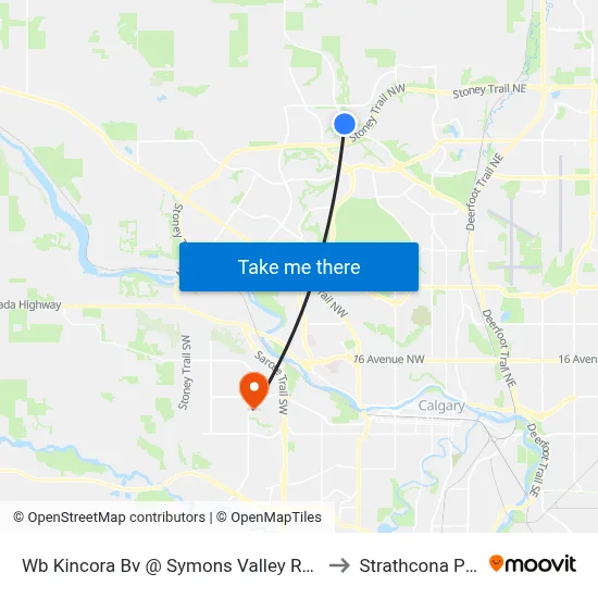 Wb Kincora Bv @ Symons Valley Rd NW to Strathcona Park map