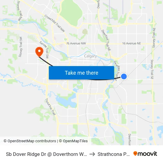 Sb Dover Ridge Dr @ Doverthorn Wy SE to Strathcona Park map