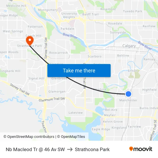 Nb Macleod Tr @ 46 Av SW to Strathcona Park map