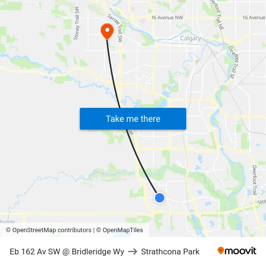 Eb 162 Av SW @ Bridleridge Wy to Strathcona Park map