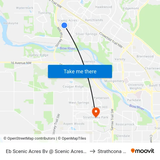 Eb Scenic Acres Bv @ Scenic Acres Dr NW to Strathcona Park map