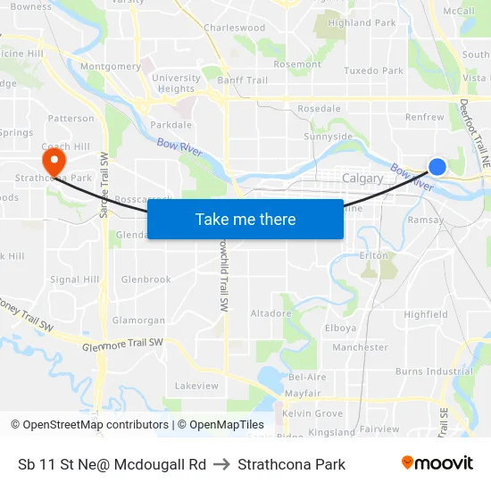 Sb 11 St Ne@ Mcdougall Rd to Strathcona Park map