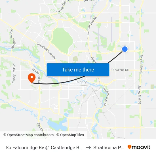Sb Falconridge Bv @ Castleridge Bv NE to Strathcona Park map