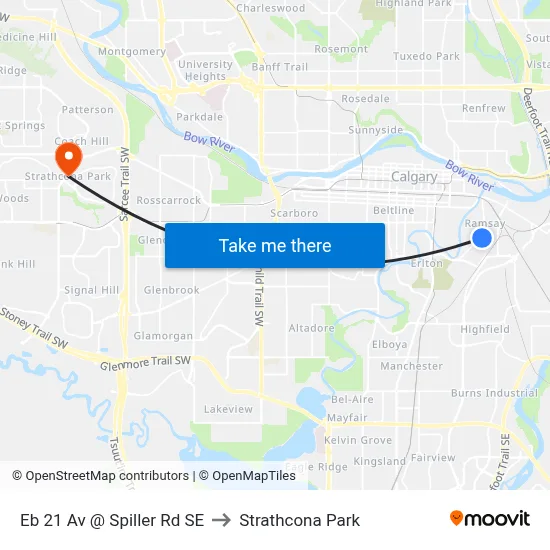 Eb 21 Av @ Spiller Rd SE to Strathcona Park map