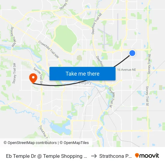 Eb Temple Dr @ Temple Shopping Plaza to Strathcona Park map