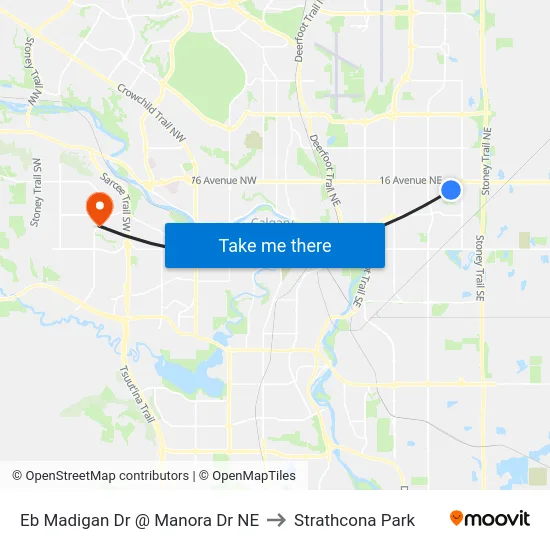 Eb Madigan Dr @ Manora Dr NE to Strathcona Park map