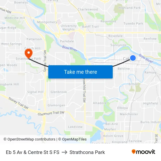 Eb 5 Av & Centre St S FS to Strathcona Park map