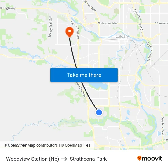 Woodview Station (Nb) to Strathcona Park map