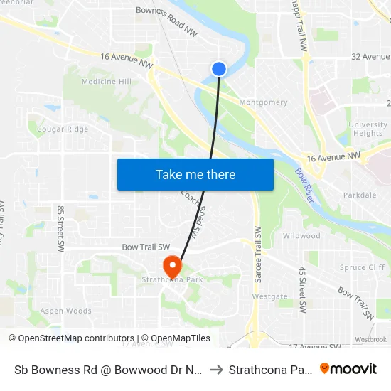 Sb Bowness Rd @ Bowwood Dr NW to Strathcona Park map