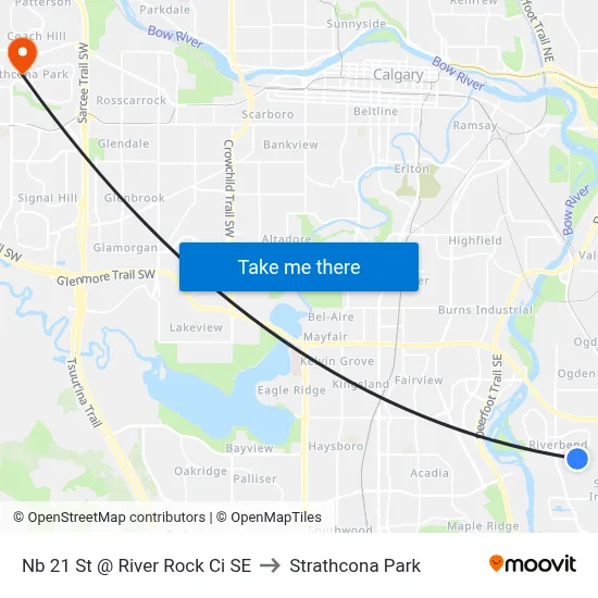 Nb 21 St @ River Rock Ci SE to Strathcona Park map