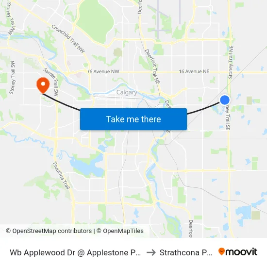 Wb Applewood Dr @ Applestone Pa SE to Strathcona Park map