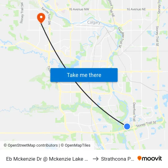 Eb Mckenzie Dr @ Mckenzie Lake Bv SE to Strathcona Park map