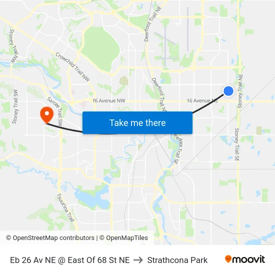 Eb 26 Av NE @ East Of 68 St NE to Strathcona Park map