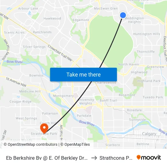 Eb Berkshire Bv @ E. Of Berkley Dr NW to Strathcona Park map