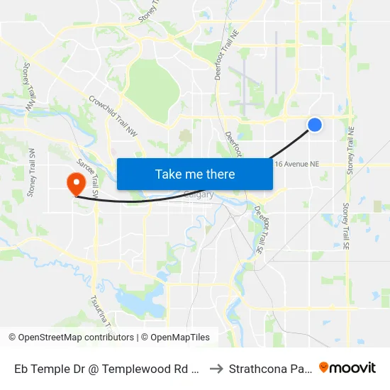 Eb Temple Dr @ Templewood Rd NE to Strathcona Park map