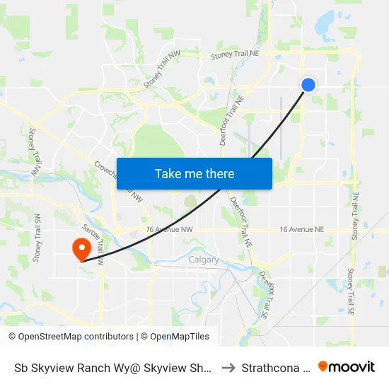 Sb Skyview Ranch Wy@ Skyview Shores Li NE to Strathcona Park map