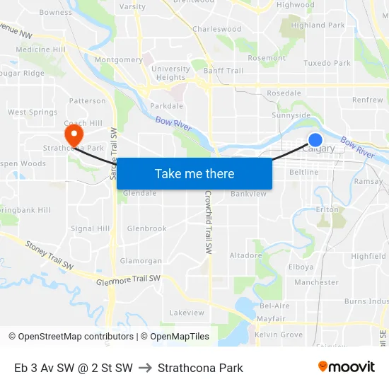 Eb 3 Av SW @ 2 St SW to Strathcona Park map