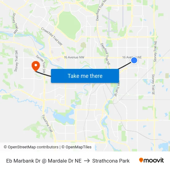 Eb Marbank Dr @ Mardale Dr NE to Strathcona Park map