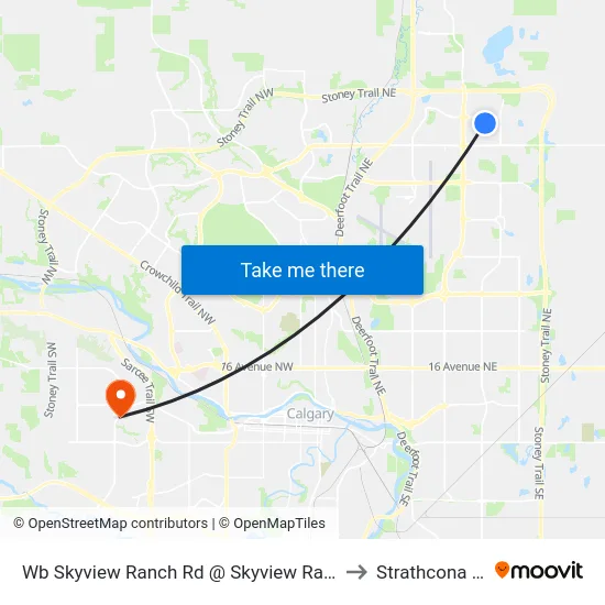 Wb Skyview Ranch Rd @ Skyview Ranch St NE to Strathcona Park map