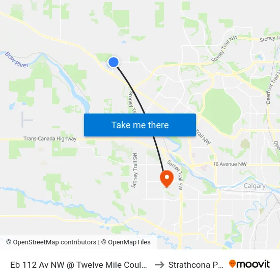 Eb 112 Av NW @ Twelve Mile Coulee  Rd to Strathcona Park map