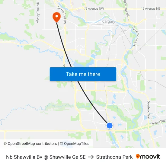 Nb Shawville Bv @ Shawville Ga SE to Strathcona Park map