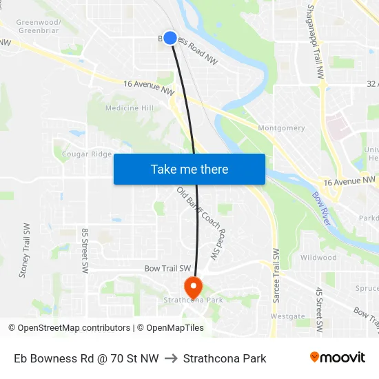 Eb Bowness Rd @ 70 St NW to Strathcona Park map