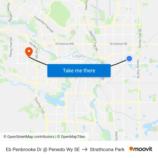 Eb Penbrooke Dr @ Penedo Wy SE to Strathcona Park map