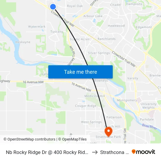 Nb Rocky Ridge Dr @ 400 Rocky Ridge  Vw NW to Strathcona Park map