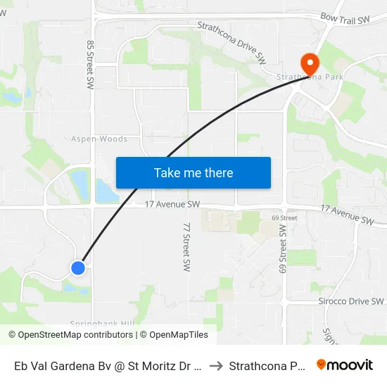 Eb Val Gardena Bv @ St Moritz Dr SW to Strathcona Park map