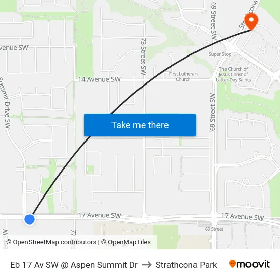 Eb 17 Av SW @ Aspen Summit Dr to Strathcona Park map