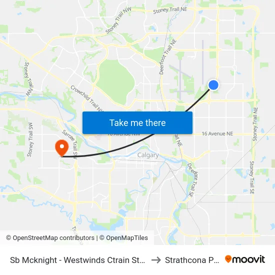 Sb Mcknight - Westwinds Ctrain Station to Strathcona Park map