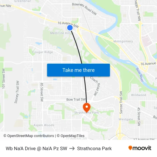 Wb Na'A Drive @ Na'A Pz SW to Strathcona Park map