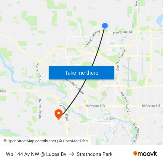 Wb 144 Av NW @ Lucas Bv to Strathcona Park map