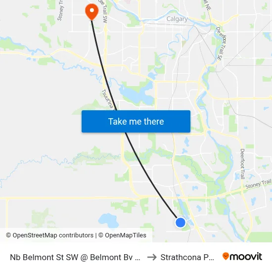Nb Belmont St SW @ Belmont Bv SW to Strathcona Park map