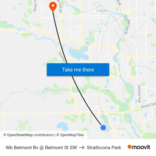 Wb Belmont Bv @ Belmont St SW to Strathcona Park map