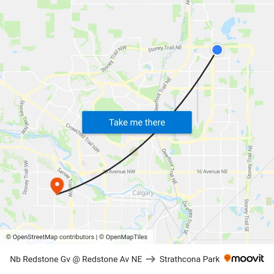 Nb  Redstone Gv @  Redstone Av NE to Strathcona Park map