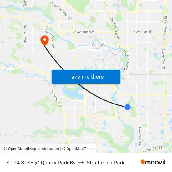 Sb 24 St SE @ Quarry Park Bv to Strathcona Park map