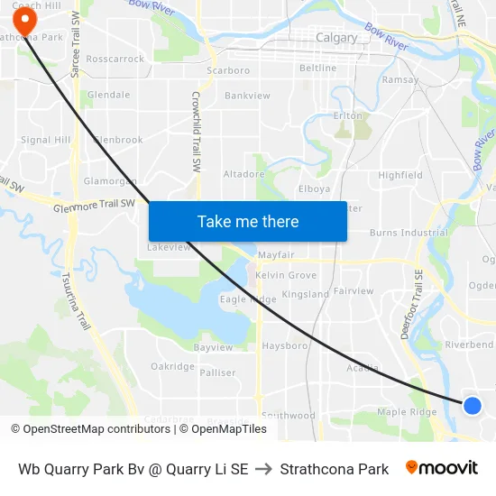 Wb Quarry Park Bv @ Quarry Li SE to Strathcona Park map