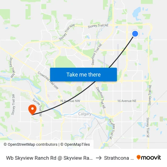Wb Skyview Ranch Rd @ Skyview Ranch Bv NE to Strathcona Park map